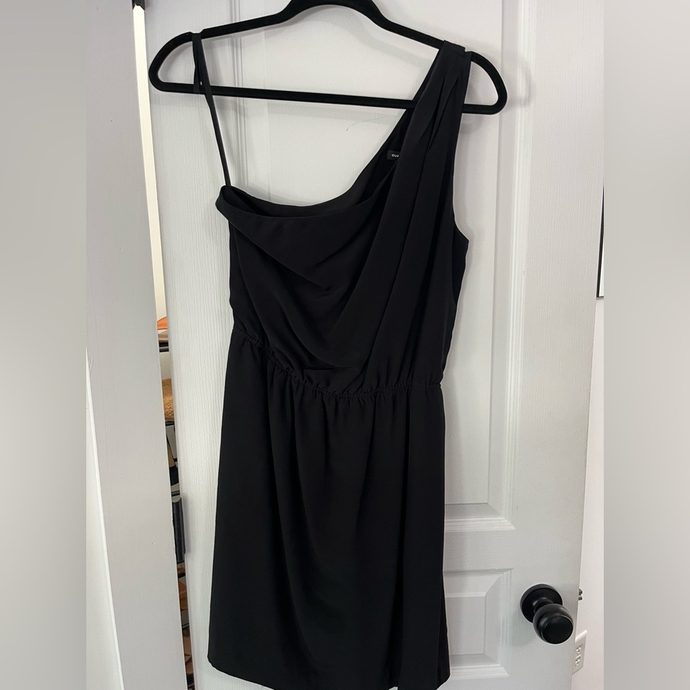 Club Monaco One Shoulder Black Dress
